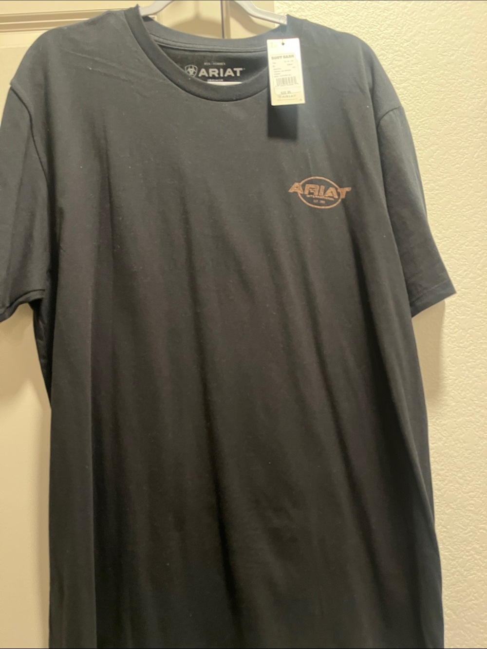 Ariat Black Short Sleeve Tee with Small Chest Logo